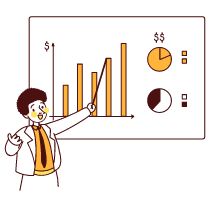 Businessman Giving A Keynote Illustration from Lagos Set