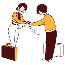 Businessman Giving Business Card Illustration from Lagos Set