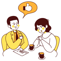 Conversation Businessman And Customer Illustration from Lagos Set