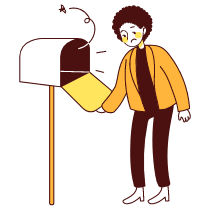 No Email Illustration from Lagos Set