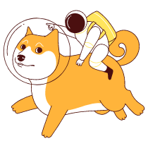 Astronaut Riding Doge Illustration from Lagos Set