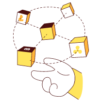 Blockchain Distribution Illustration from Lagos Set
