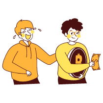 Person Buying A Shitcoin Illustration from Lagos Set