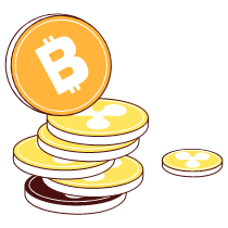 Stack Of Cryptocoins Tokens Illustration from Lagos Set