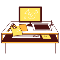 Designer Desk  Illustration from Lagos Set