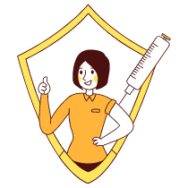 Vaccinated Illustration from Lagos Set