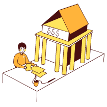 Banker Illustration from Lagos Set