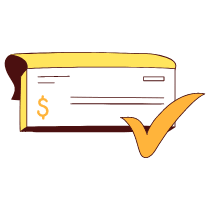 Checkbook Illustration from Lagos Set