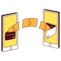 E Wallet Transfers Illustration from Lagos Set