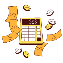 Finance Calculator Illustration from Lagos Set