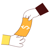 Lending Money Illustration from Lagos Set