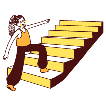 Climbing Stairs Illustration from Lagos Set