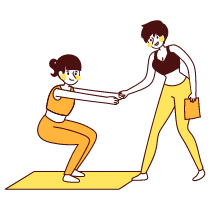 Fitness Coach Trainer Illustration from Lagos Set