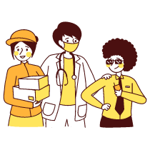 Frontline Worker Illustration from Lagos Set