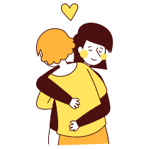 Hugging Comfort Illustration from Lagos Set