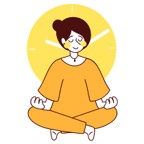 Meditation Illustration from Lagos Set