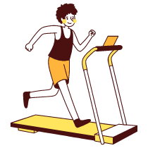 Workout Indoors Illustration from Lagos Set