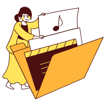Add Files Media 2 Illustration from Lagos Set