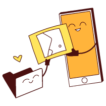 File Sharing Illustration from Lagos Set