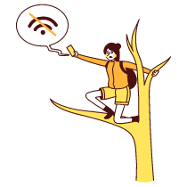 No Internet Illustration from Lagos Set