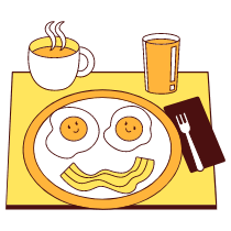 Breakfast 1 Illustration from Lagos Set