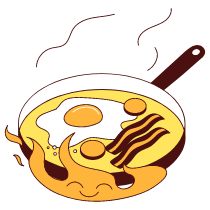 Breakfast Illustration from Lagos Set