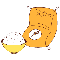 Grains Rice Illustration from Lagos Set