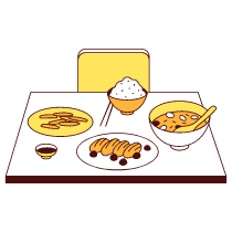Home Cooked Meal Illustration from Lagos Set