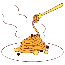 Pasta Illustration from Lagos Set