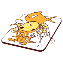 Seafood Illustration from Lagos Set