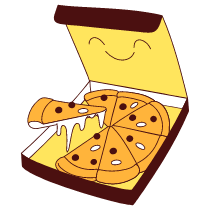 Sharing Pizza Illustration from Lagos Set