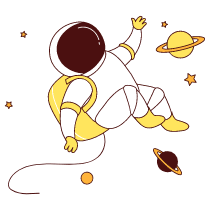 Astronaut Illustration from Lagos Set