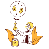 Biologist Illustration from Lagos Set