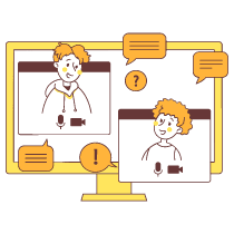 Virtual Meeting 2 illustration - Free transparent PNG, SVG. No Sign up needed.