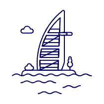 Burj Al Arab Illustration from UX Line Set