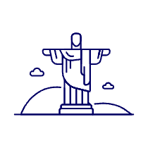 Christ The Redeemer Illustration from UX Line Set