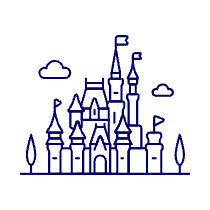 DISNEYLAND Castle Illustration from UX Line Set