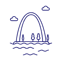 Gateway Arch Illustration from UX Line Set