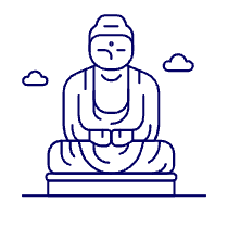 Great Buddha Illustration from UX Line Set