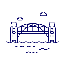 Harbor Bridge Illustration from UX Line Set