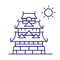 Japanese Castle Illustration from UX Line Set