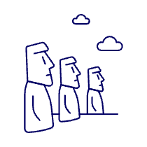 Moai Illustration from UX Line Set