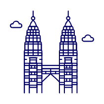 Petronas Twin Towers Illustration from UX Line Set