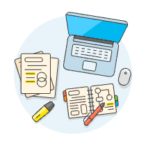 Laptop Workspace 1 Illustration from UX Colors Set