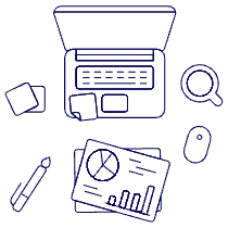 Laptop Workspace 4 Illustration from UX Line Set