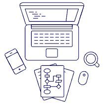 Laptop Workspace 5 Illustration from UX Line Set