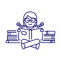 Bookworm 3 4 Illustration from UX Line Set