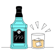 Alcohol Liquor Illustration from London Set