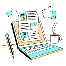 Blogging Vlogging Illustration from London Set