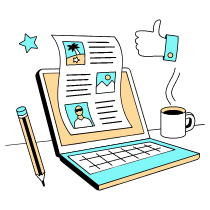 Blogging Vlogging Illustration from London Set